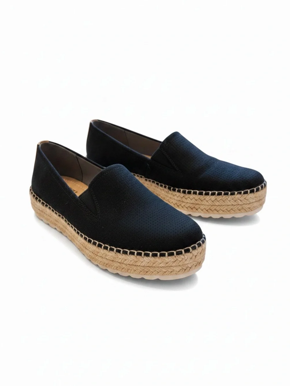 Dr Scholls Black Sunray Espadrille Slip On Platforms Size 7